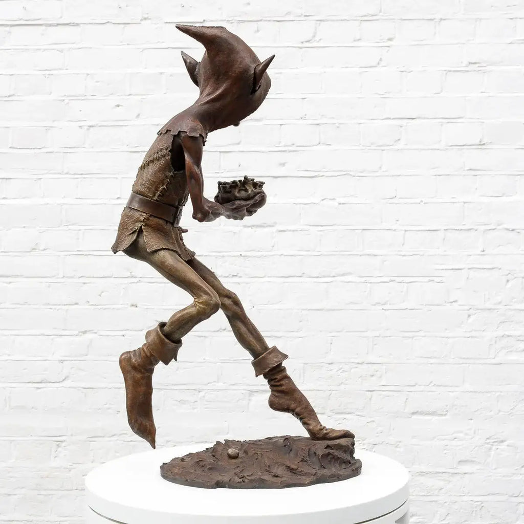 Caterpillar Spiller - Bronze Sculpture (Large) - Edition by artist David Goode - Wyecliffe Galleries