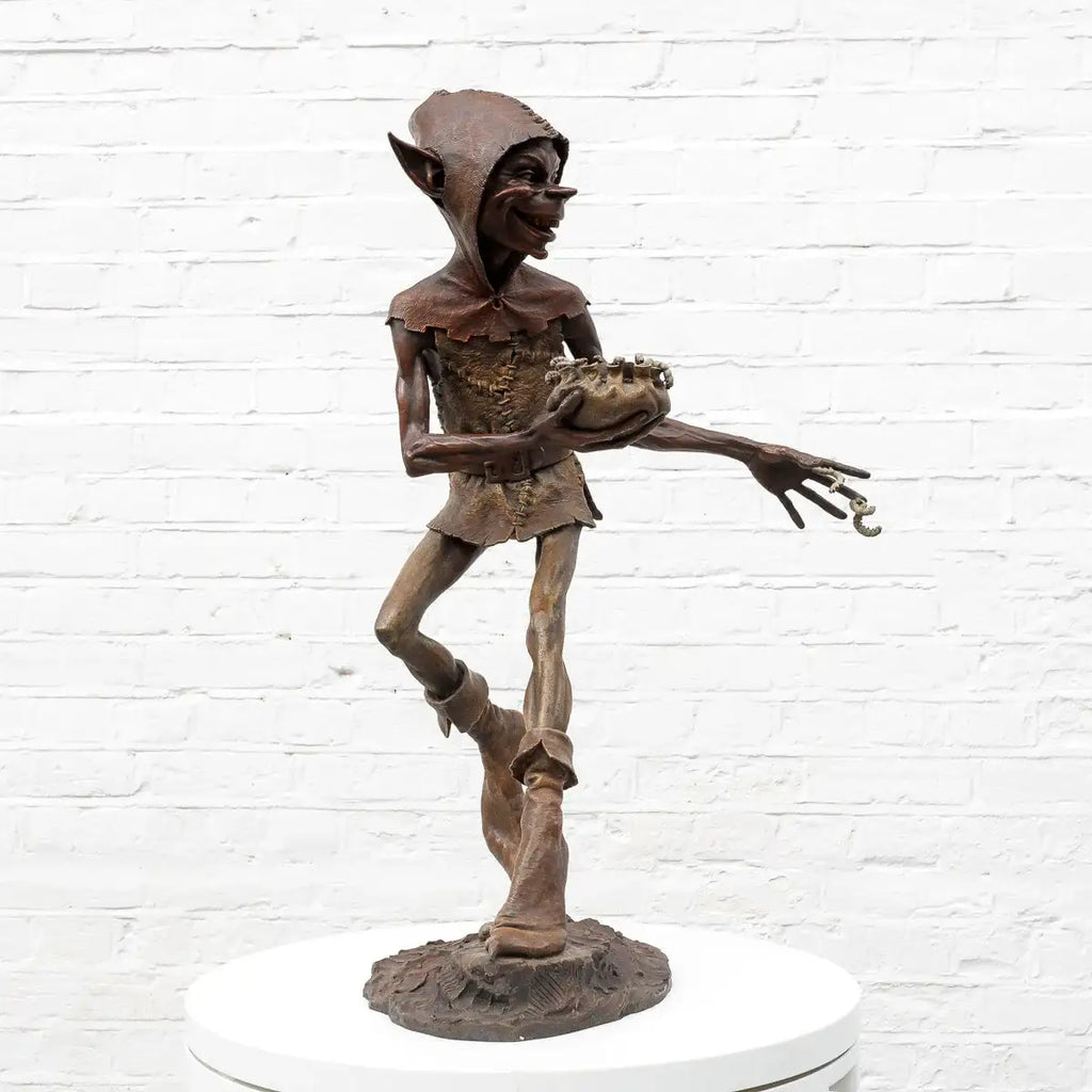 Caterpillar Spiller - Bronze Sculpture (Large) - Edition by artist David Goode - Wyecliffe Galleries