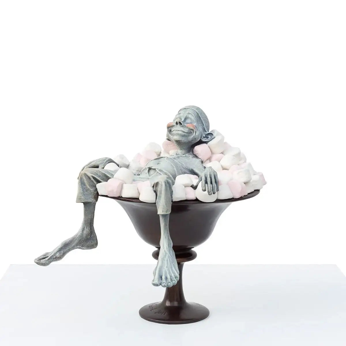 Comfort Food - Bronze Sculpture (Miniature) - Edition by artist David Goode - Wyecliffe Galleries