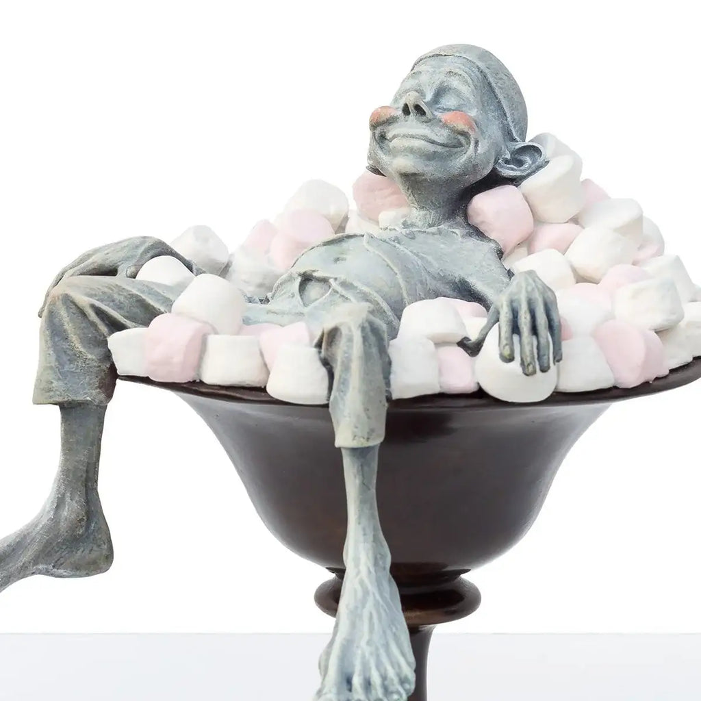 Comfort Food - Bronze Sculpture (Miniature) - Edition by artist David Goode - Wyecliffe Galleries