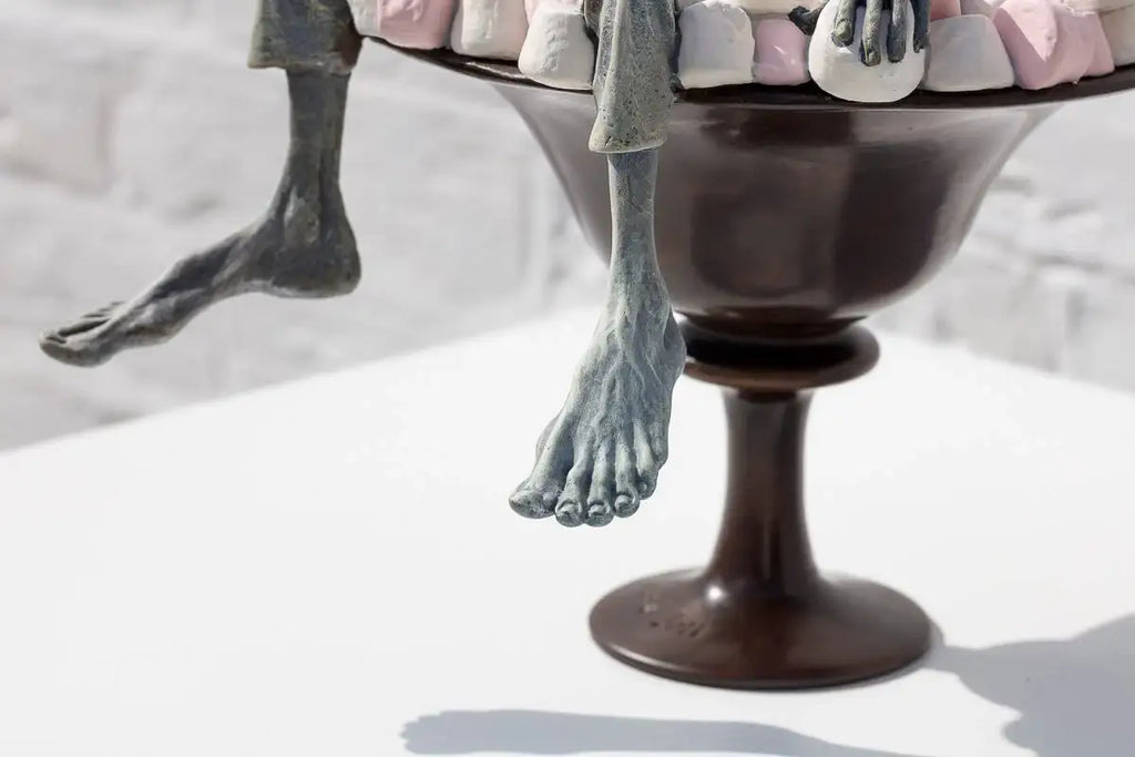 Comfort Food - Bronze Sculpture (Miniature) - Edition by artist David Goode - Wyecliffe Galleries