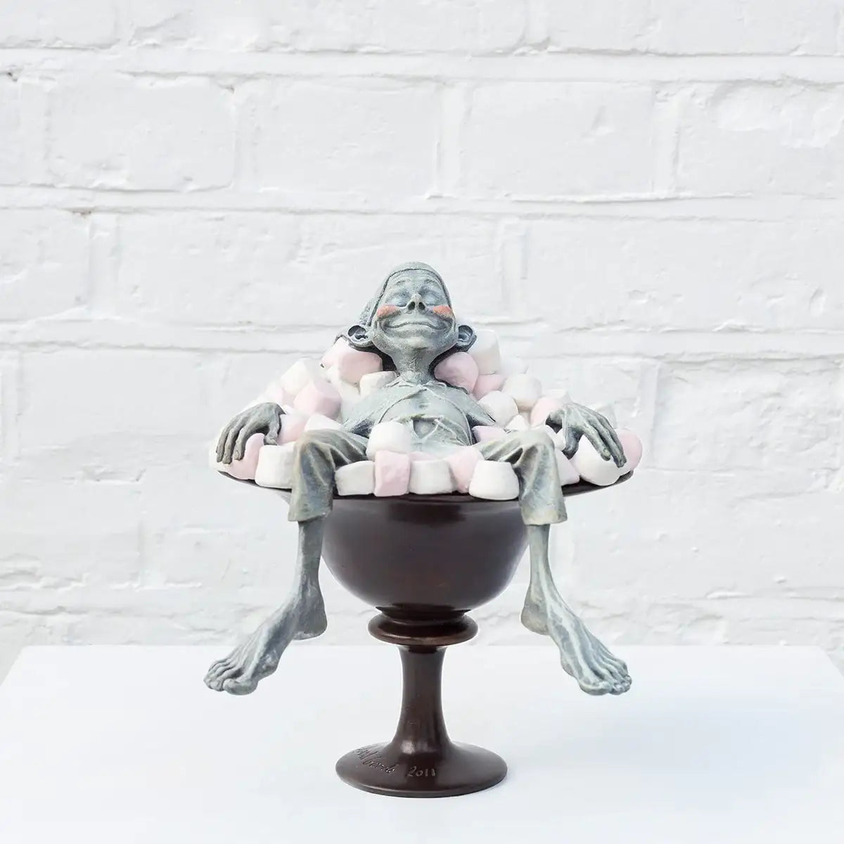 Comfort Food - Bronze Sculpture (Miniature) - Edition by artist David Goode - Wyecliffe Galleries