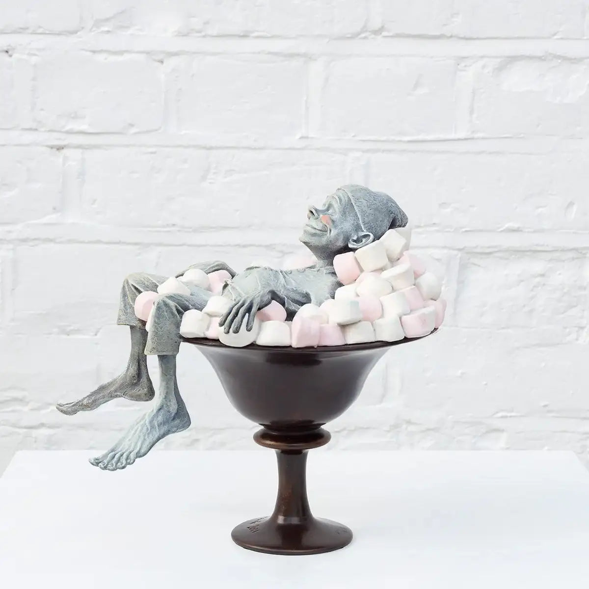 Comfort Food - Bronze Sculpture (Miniature) - Edition by artist David Goode - Wyecliffe Galleries