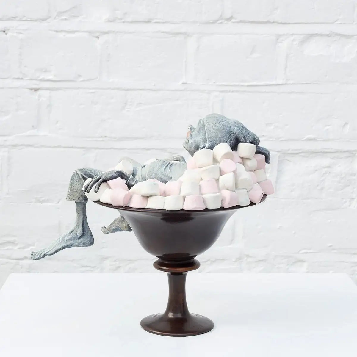 Comfort Food - Bronze Sculpture (Miniature) - Edition by artist David Goode - Wyecliffe Galleries