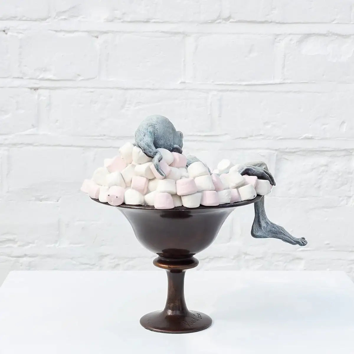 Comfort Food - Bronze Sculpture (Miniature) - Edition by artist David Goode - Wyecliffe Galleries