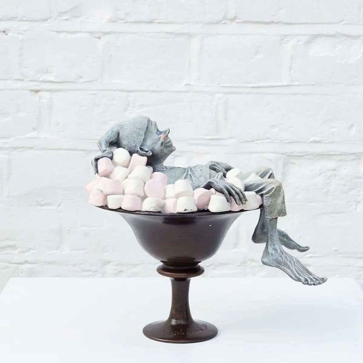 Comfort Food - Bronze Sculpture (Miniature) - Edition by artist David Goode - Wyecliffe Galleries