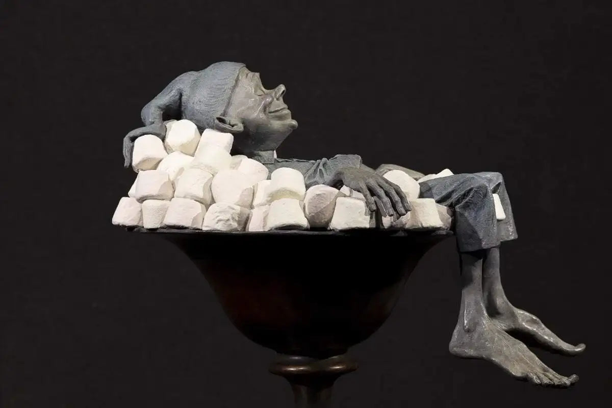 Comfort Food - Bronze Sculpture (Medium) - Edition by artist David Goode - Wyecliffe Galleries