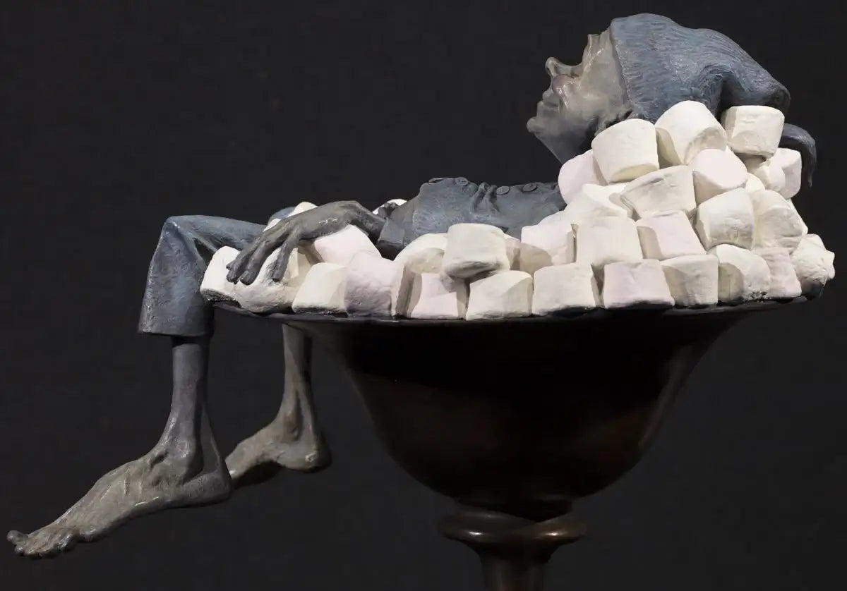 Comfort Food - Bronze Sculpture (Medium) - Edition by artist David Goode - Wyecliffe Galleries