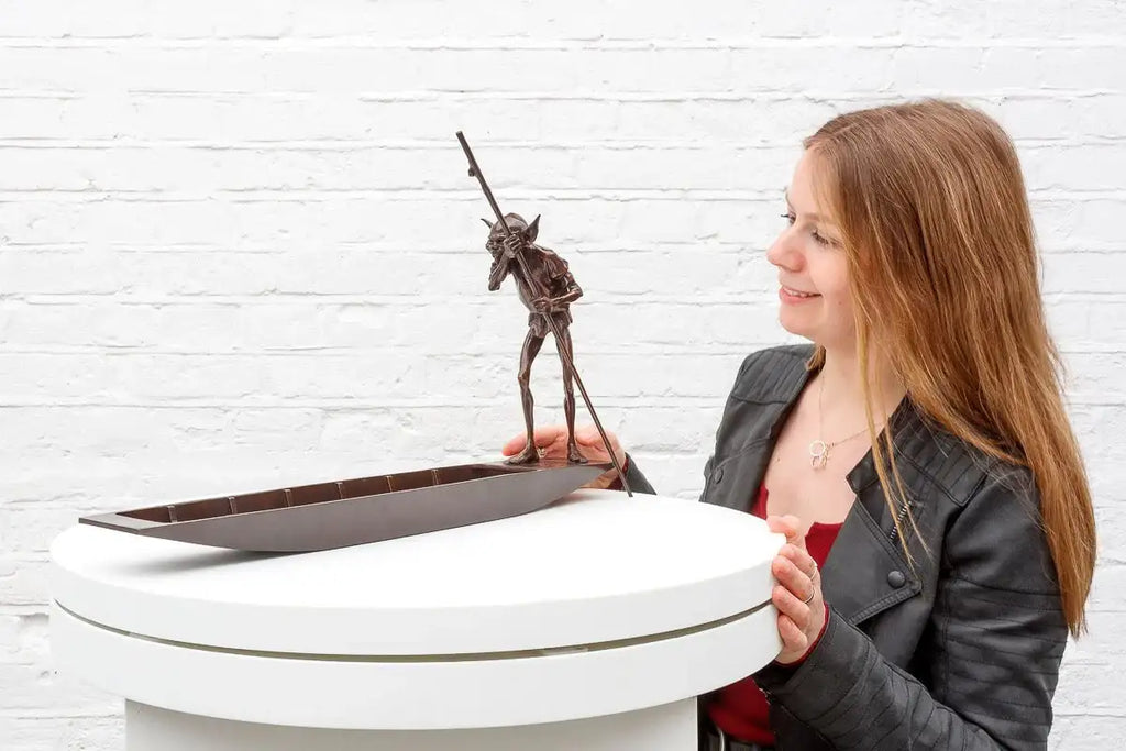 Ferryman - Bronze Sculpture (Miniature) - Edition by artist David Goode - Wyecliffe Galleries