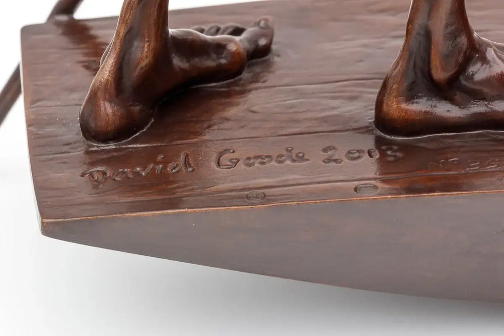 Ferryman - Bronze Sculpture (Miniature) - Edition by artist David Goode - Wyecliffe Galleries