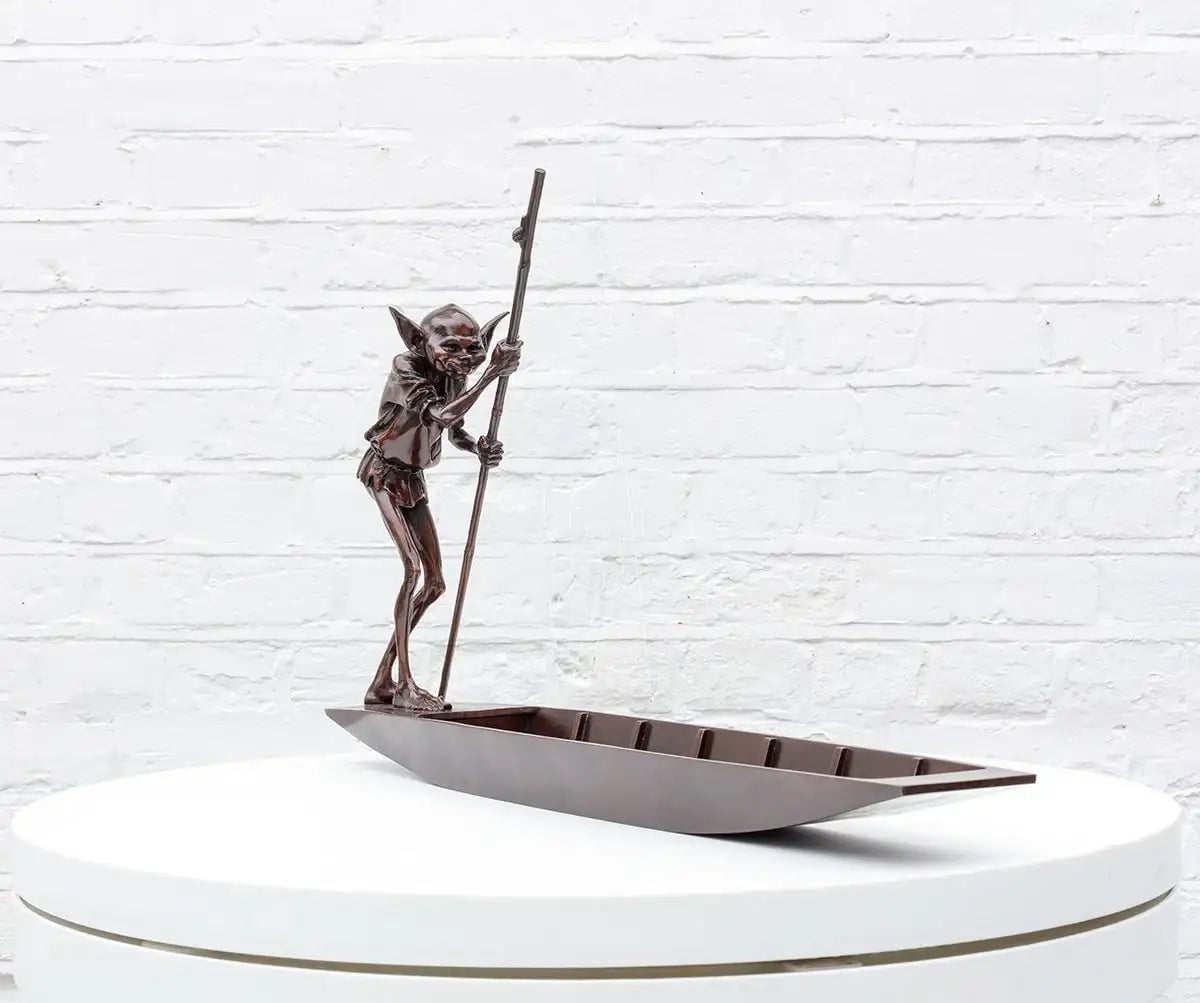 Ferryman - Bronze Sculpture (Miniature) - Edition by artist David Goode - Wyecliffe Galleries