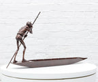 Ferryman - Bronze Sculpture (Miniature) - Edition by artist David Goode - Wyecliffe Galleries