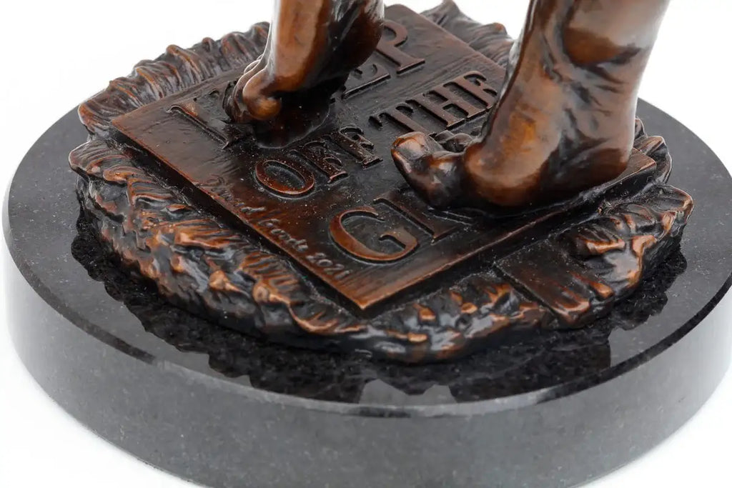 Keep Off The Grass - Bronze Sculpture (Miniature) - Edition by artist David Goode - Wyecliffe Galleries