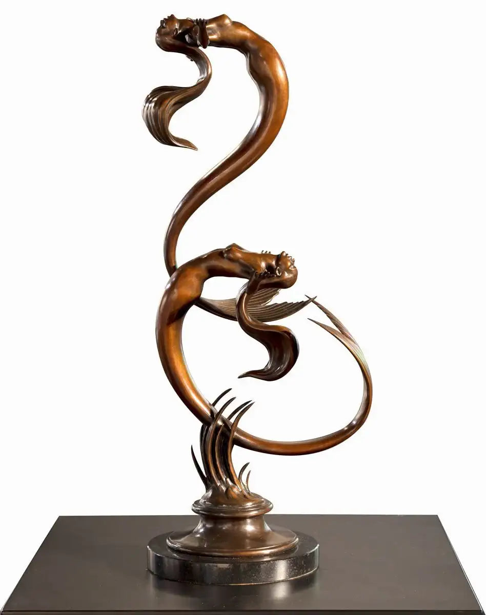 Mermaids - Bronze Sculpture (Miniature) by artist David Goode - Wyecliffe Galleries