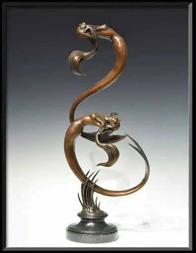 Mermaids - Bronze Sculpture (Miniature) by artist David Goode - Wyecliffe Galleries