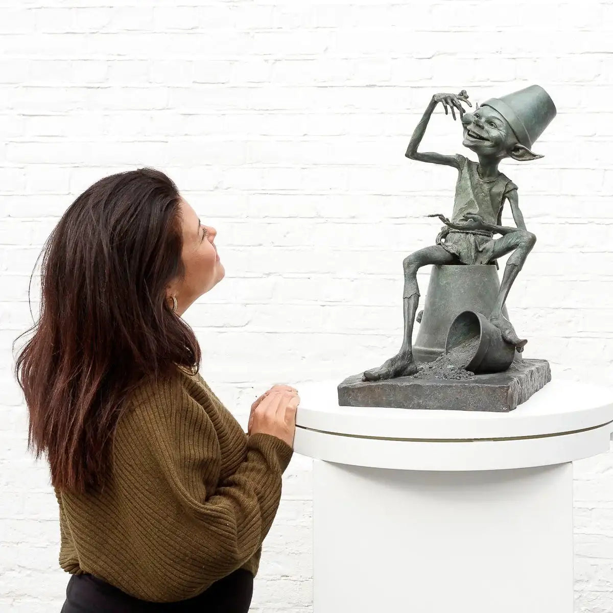 Mischief - Bronze Sculpture (Medium) - LAST Edition by artist David Goode - Wyecliffe Galleries