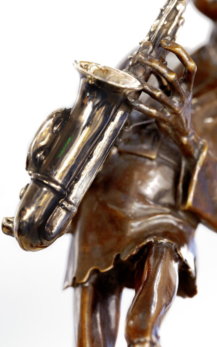 Sax Player - Bronze Sculpture David Goode Loose