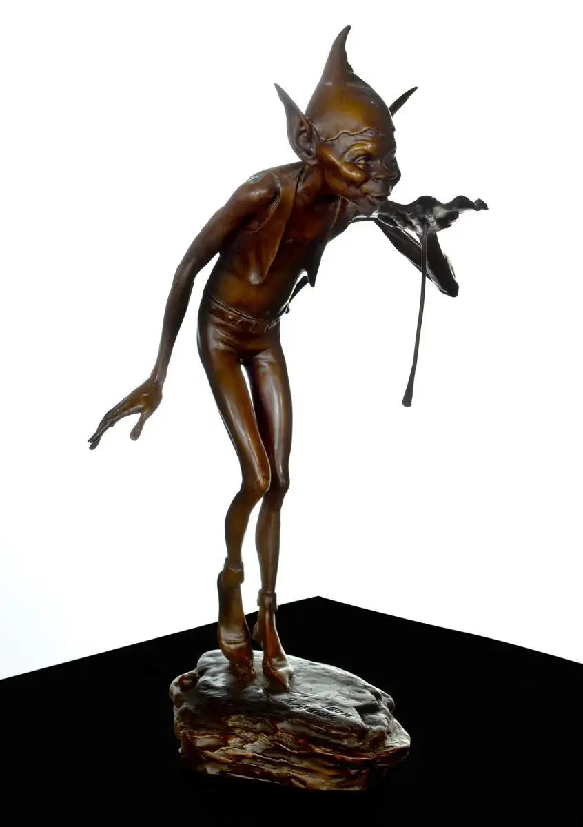 The Drinker - Bronze Sculpture (Miniature) - Edition by artist David Goode - Wyecliffe Galleries
