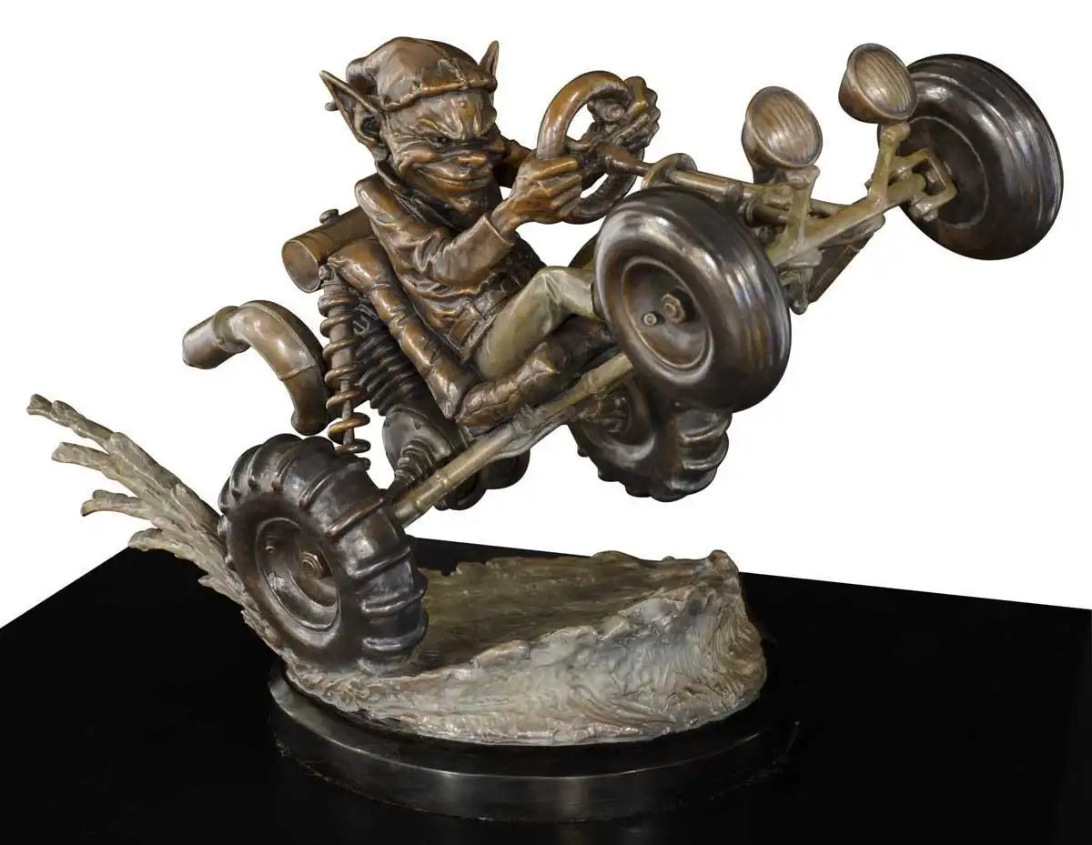 Vroom - Bronze Sculpture (Miniature) - Edition by artist David Goode - Wyecliffe Galleries