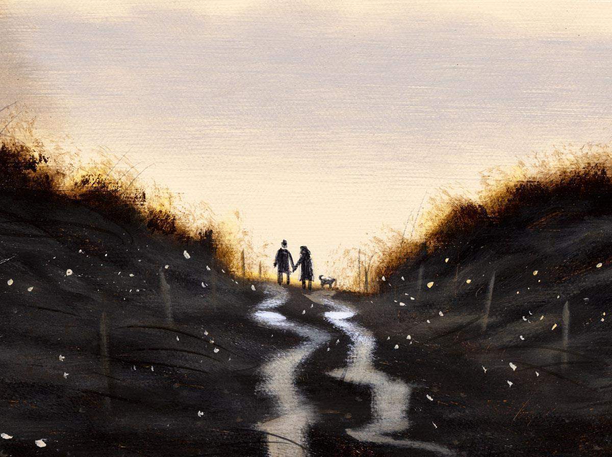 Misted Morning - Original - SOLD by artist David James Warilow - Wyecliffe Galleries