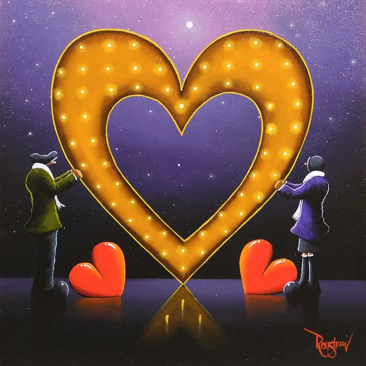 2 Hearts Beat as 1- SOLD by artist David Renshaw - Wyecliffe Galleries