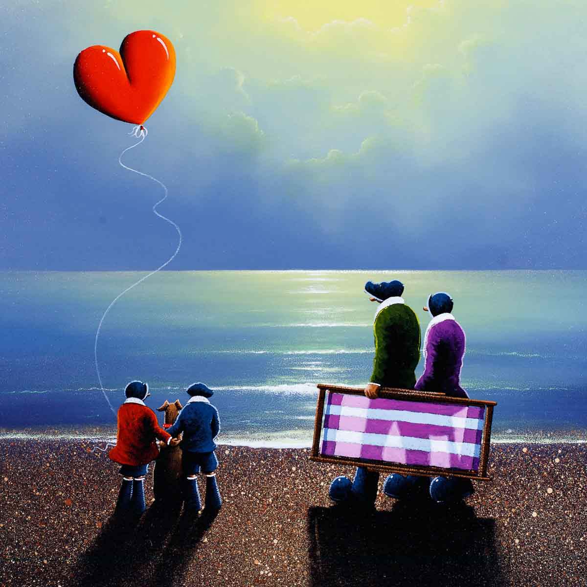 A Family Day Out - Original - SOLD by artist David Renshaw - Wyecliffe Galleries