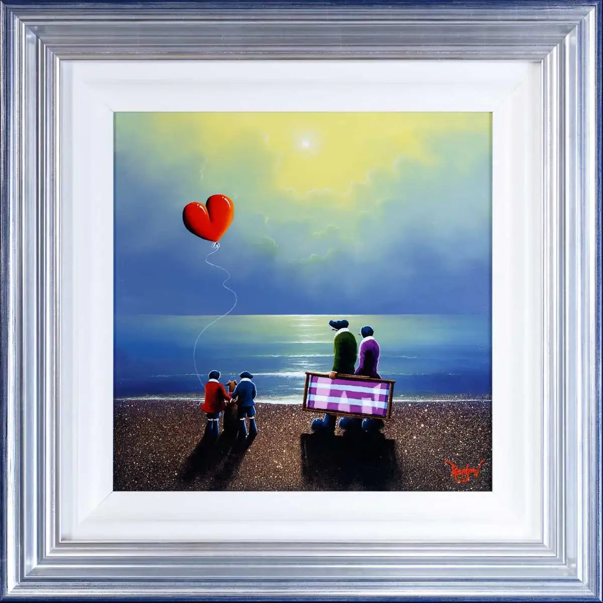 A Family Day Out - Original - SOLD by artist David Renshaw - Wyecliffe Galleries
