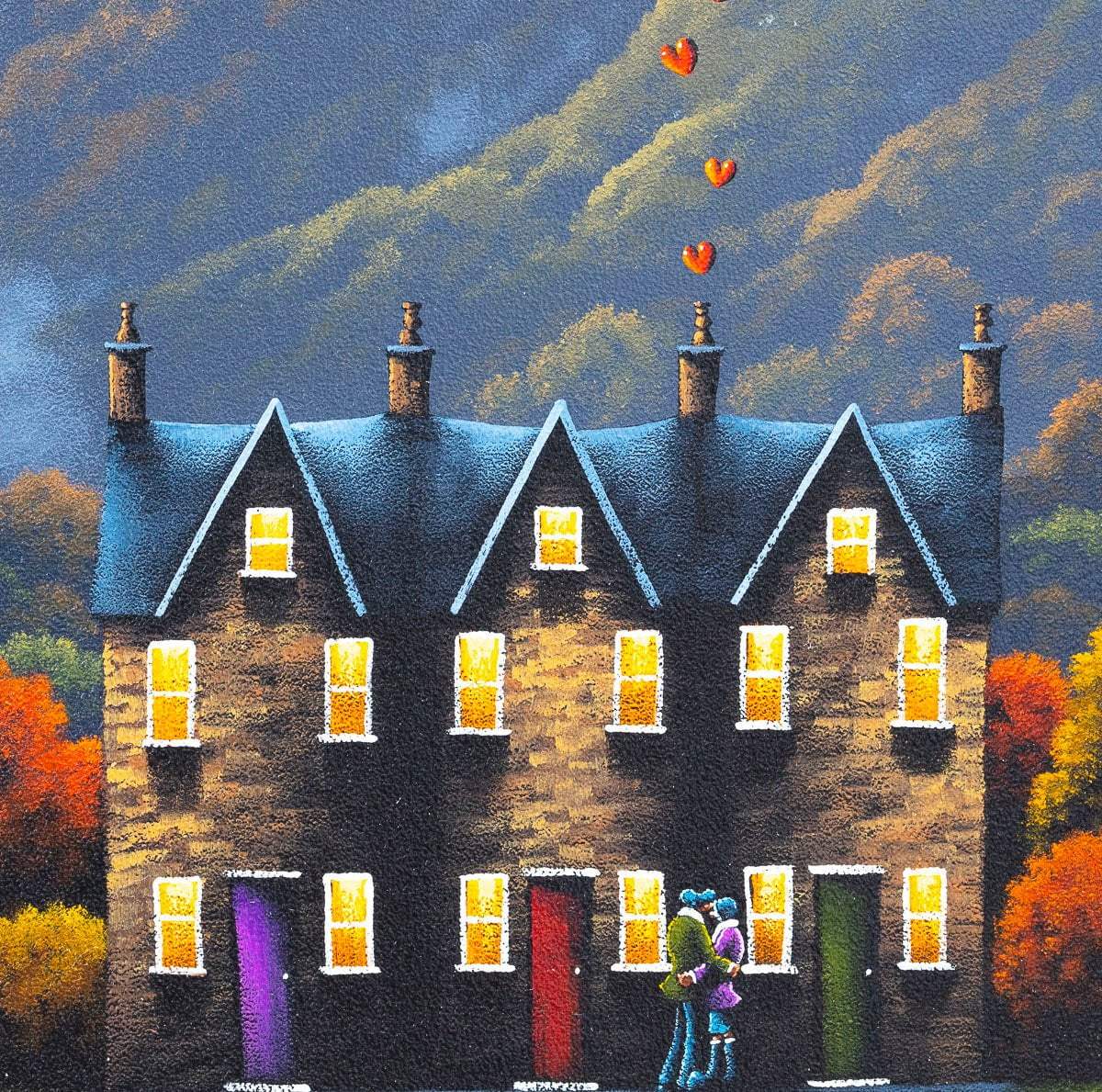A Home Bursting With Love - Original - SOLD by artist David Renshaw - Wyecliffe Galleries