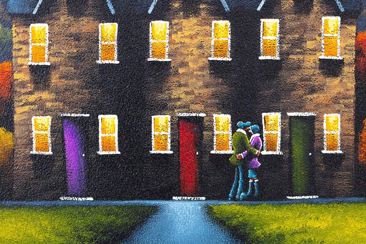 A Home Bursting With Love - Original - SOLD by artist David Renshaw - Wyecliffe Galleries