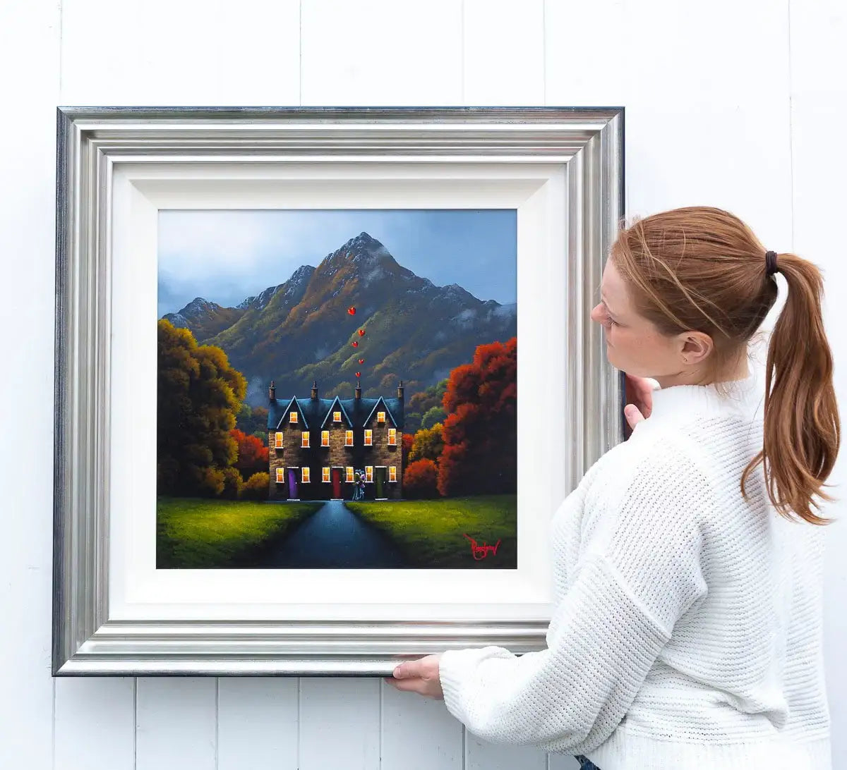 A Home Bursting With Love - Original - SOLD by artist David Renshaw - Wyecliffe Galleries