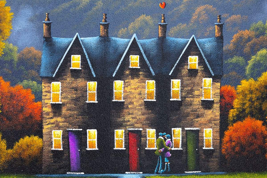 A Home Bursting With Love - Original - SOLD by artist David Renshaw - Wyecliffe Galleries