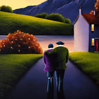 A Love Like Ours - Original - SOLD by artist David Renshaw - Wyecliffe Galleries
