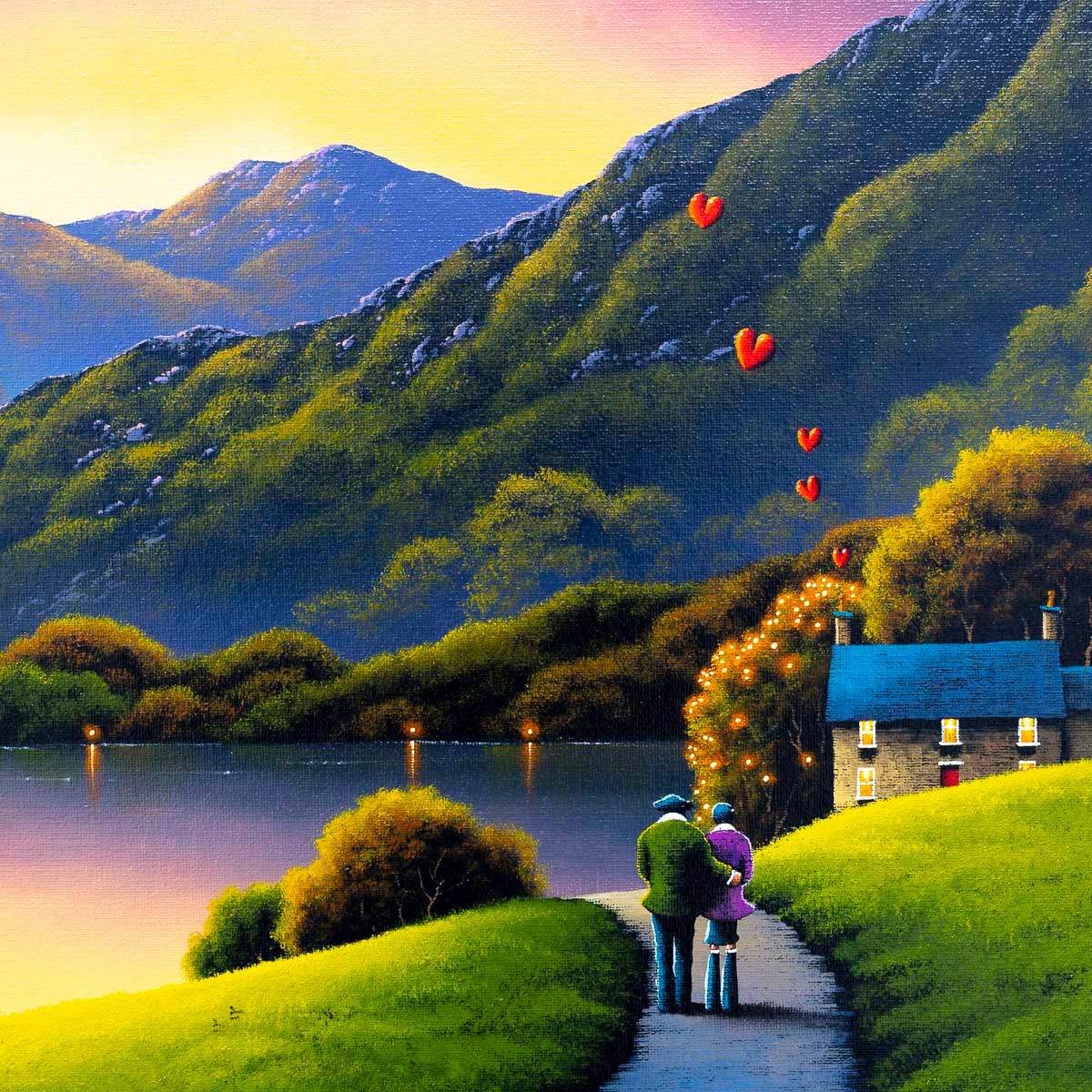 A Love That's Written in the Stars - Original - SOLD by artist David Renshaw - Wyecliffe Galleries