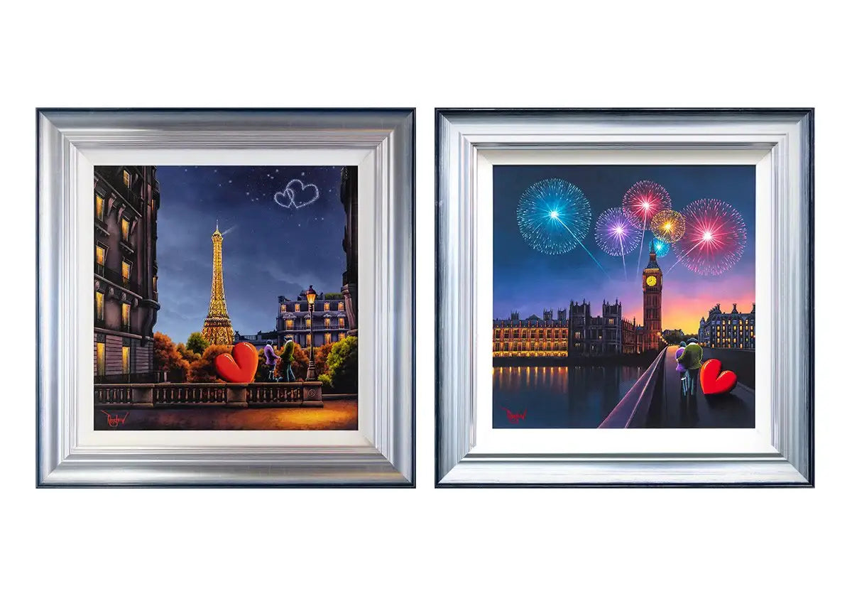 A New Adventure Begins & City of Love, City of Light - Edition SET - SOLD by artist David Renshaw - Wyecliffe Galleries