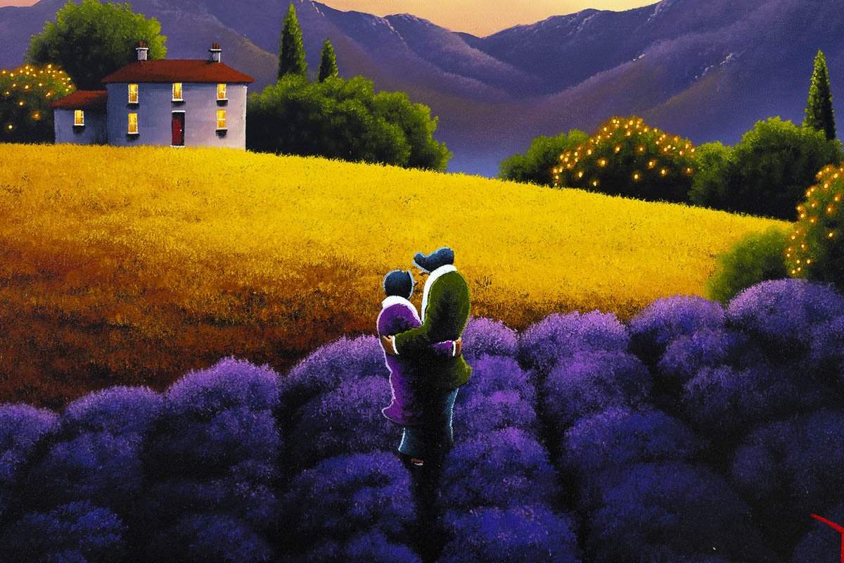 A Violet Romance - Original - SOLD by artist David Renshaw - Wyecliffe Galleries
