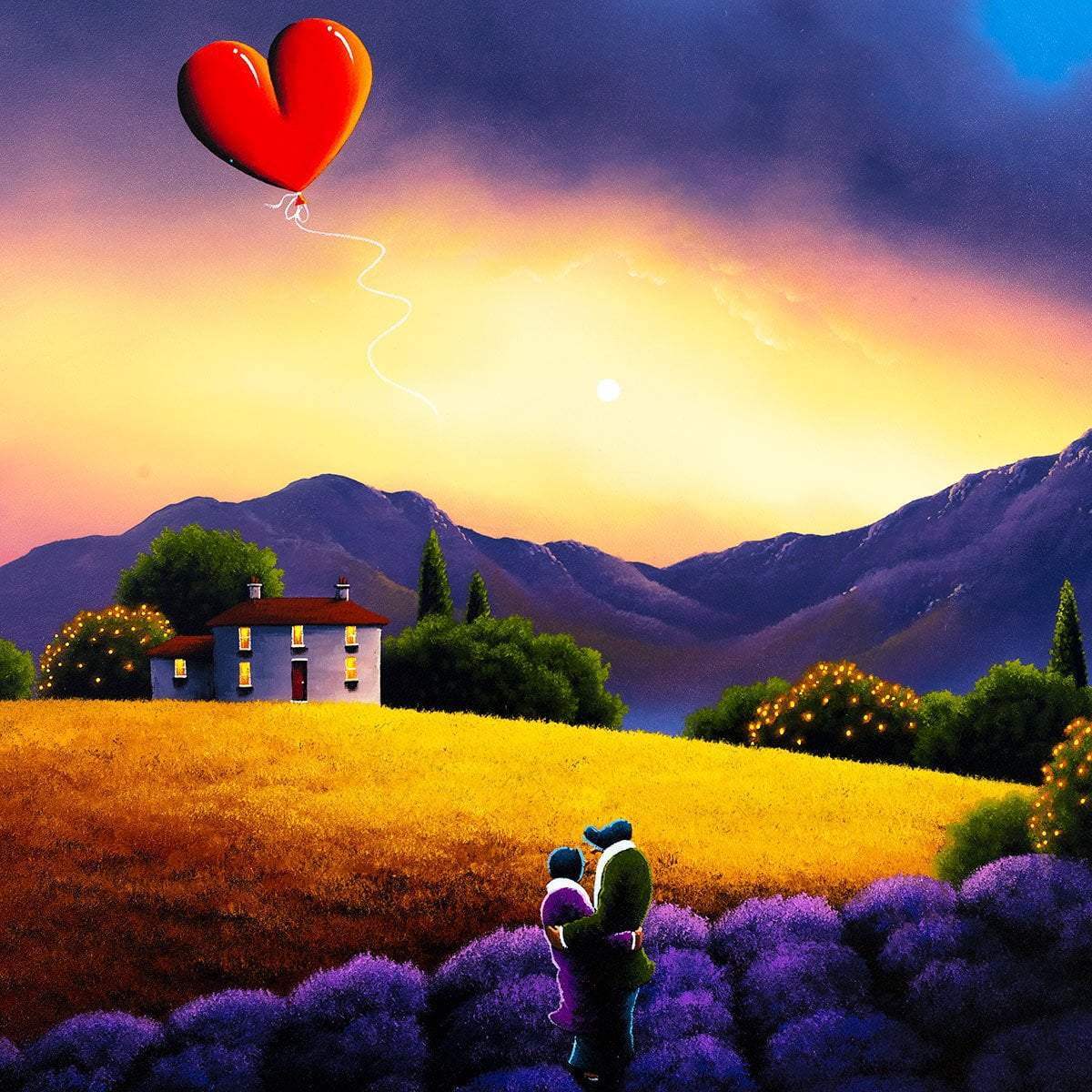 A Violet Romance - Original - SOLD by artist David Renshaw - Wyecliffe Galleries