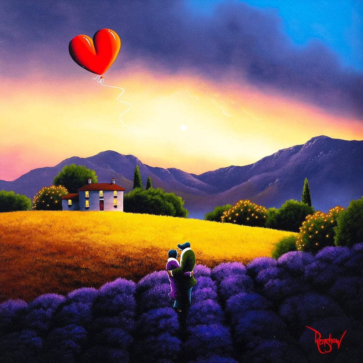 A Violet Romance - Original - SOLD by artist David Renshaw - Wyecliffe Galleries