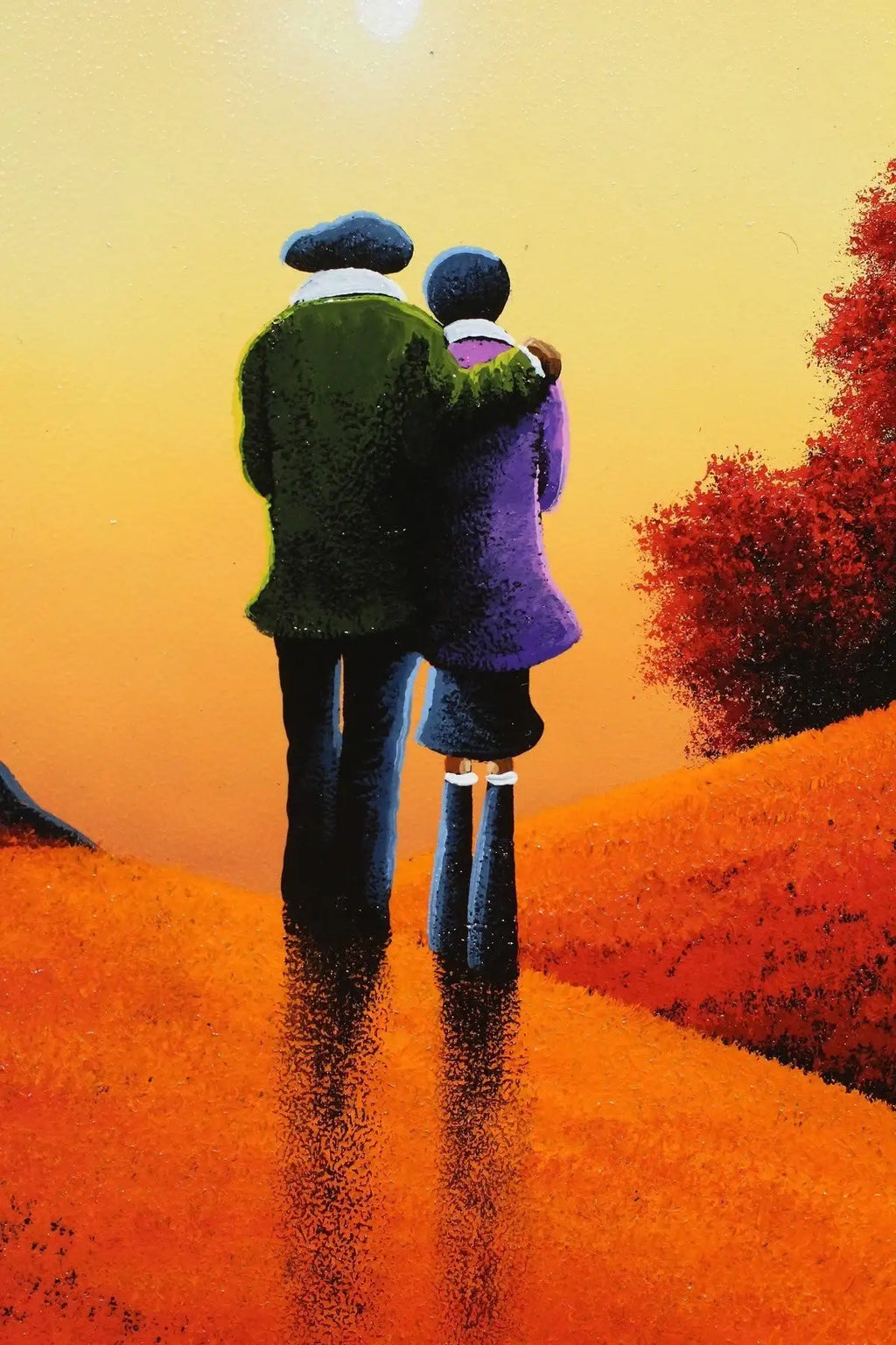 A Walk Into the Sunset - SOLD by artist David Renshaw - Wyecliffe Galleries