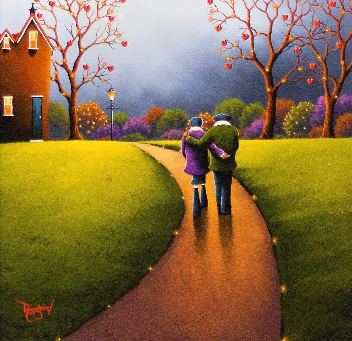 A Walk With You - SOLD by artist David Renshaw - Wyecliffe Galleries