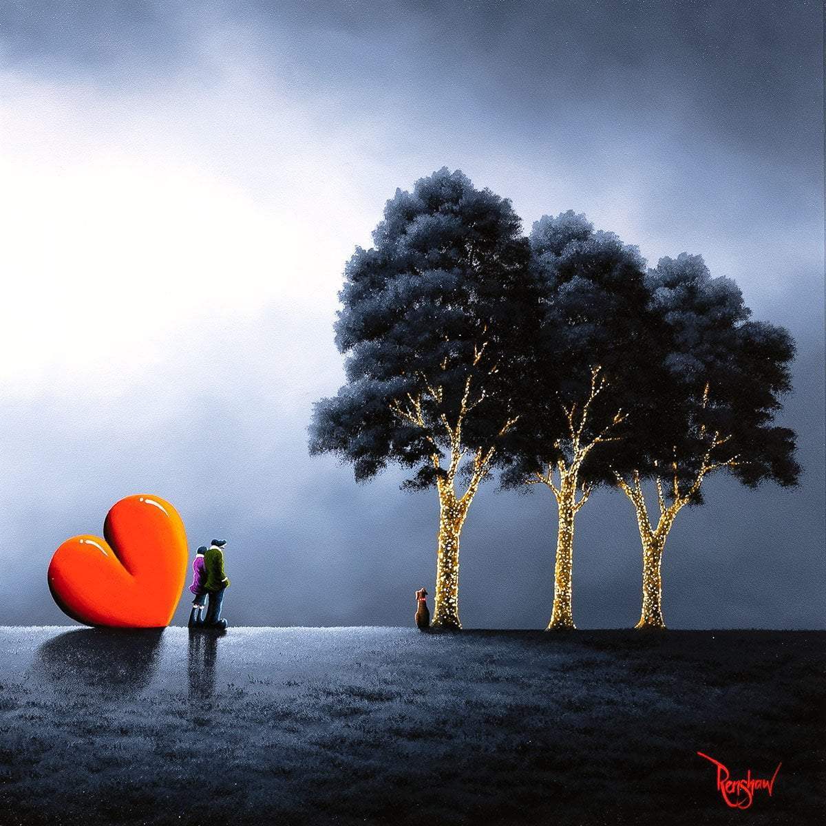 A Winters Walk - Original - SOLD by artist David Renshaw - Wyecliffe Galleries