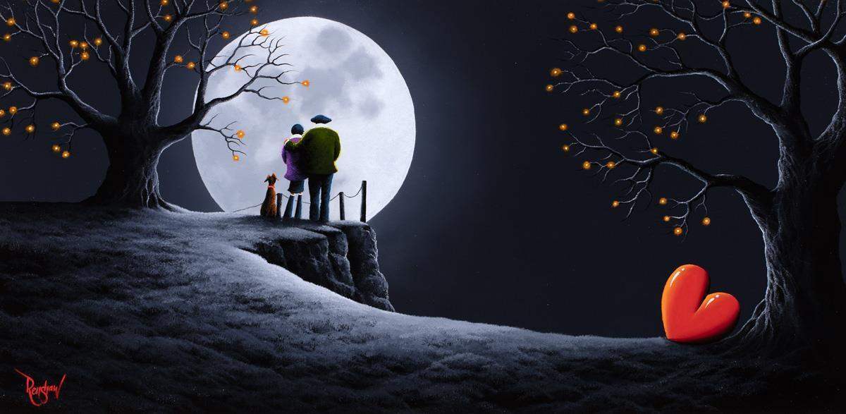 After Dark Lovers - Original - SOLD by artist David Renshaw - Wyecliffe Galleries