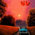 Another Sunset With You - Original - SOLD by artist David Renshaw - Wyecliffe Galleries