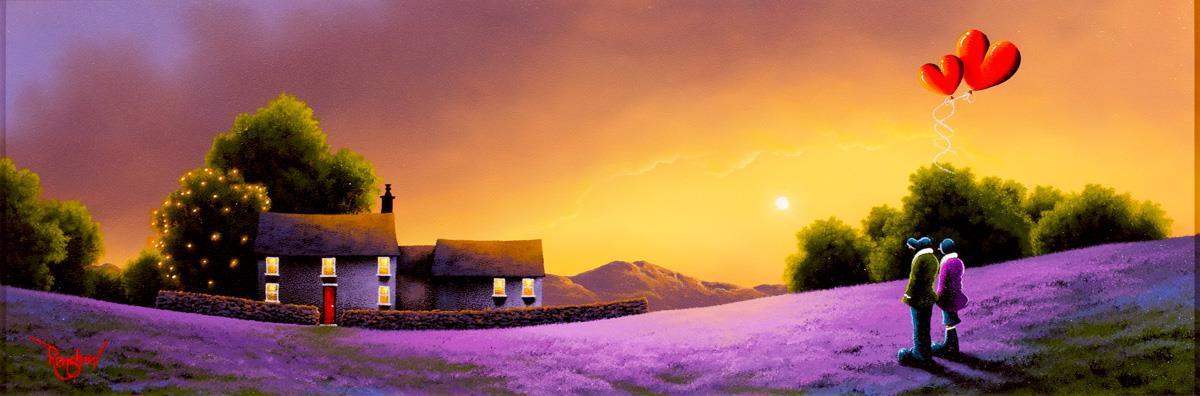 As The Sun Sets - SOLD by artist David Renshaw - Wyecliffe Galleries