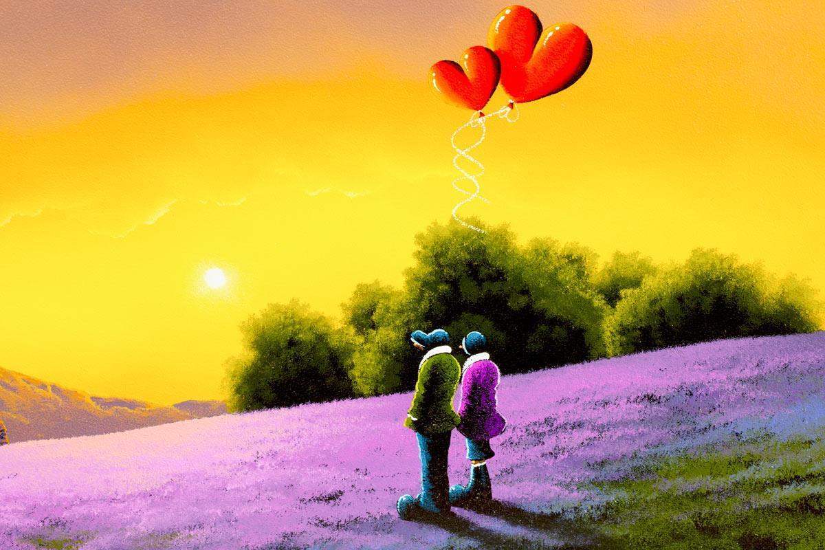 As The Sun Sets - SOLD by artist David Renshaw - Wyecliffe Galleries
