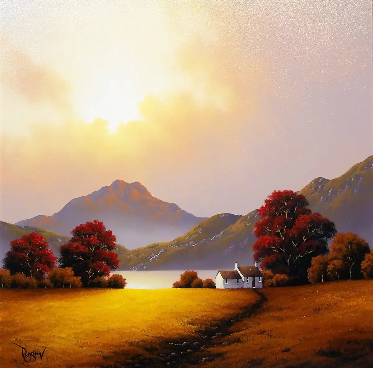 Autumn Glow - SOLD by artist David Renshaw - Wyecliffe Galleries