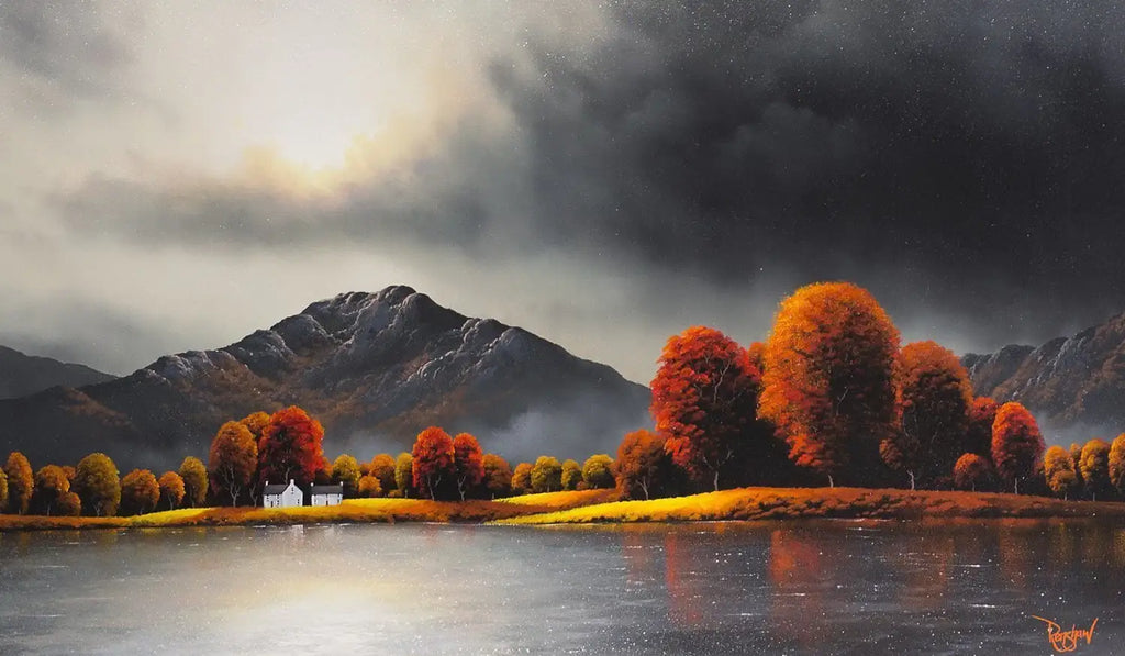 Autumn Loch - SOLD by artist David Renshaw - Wyecliffe Galleries