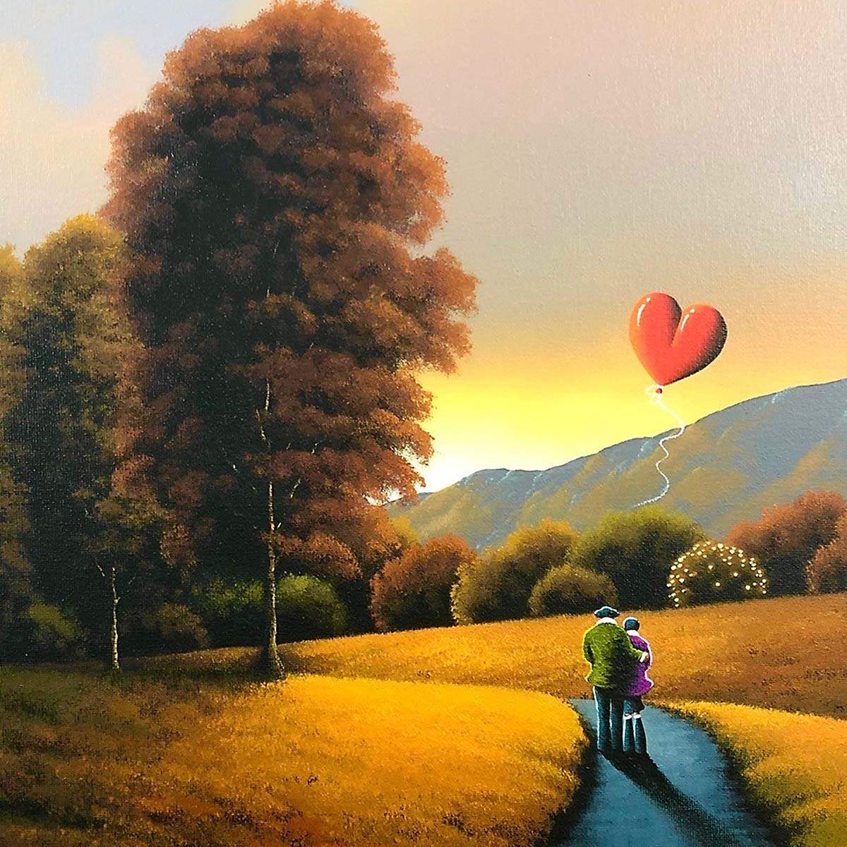 Autumn Love - Original - SOLD by artist David Renshaw - Wyecliffe Galleries