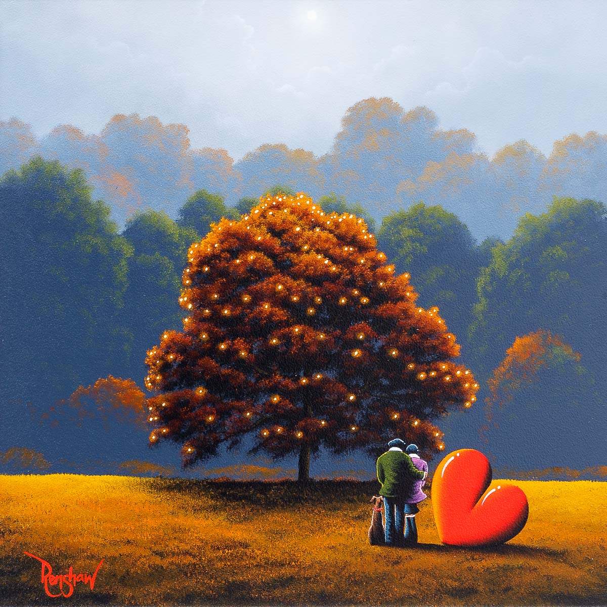 Autumnal Love - Original - SOLD by artist David Renshaw - Wyecliffe Galleries