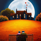 Basking In The Moonlight - Original - SOLD by artist David Renshaw - Wyecliffe Galleries