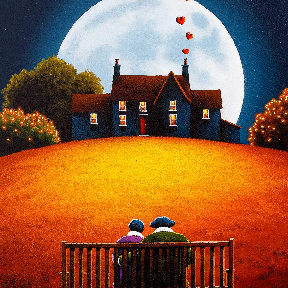 Basking In The Moonlight - Original - SOLD by artist David Renshaw - Wyecliffe Galleries